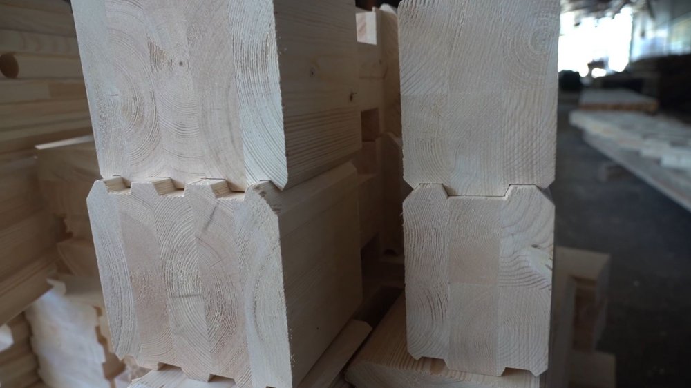 Types of profiles and sections in the production of glued laminated timber